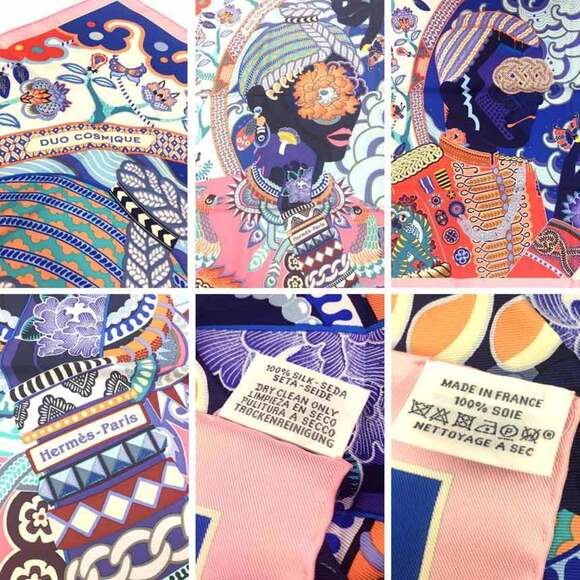 HERMES Pink Silk Scarf - Picture 3 of 3